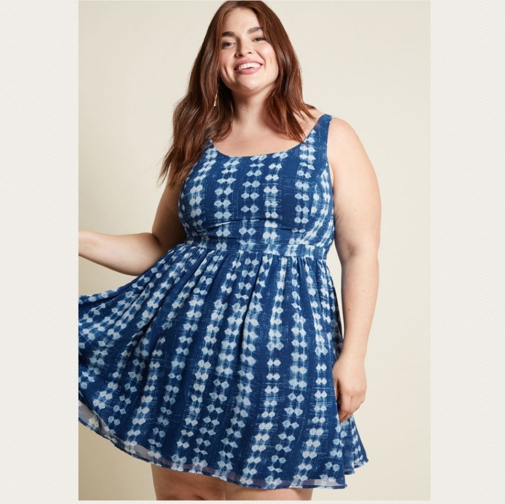 NWT Freeing Feeling A-Line DressIn shibori